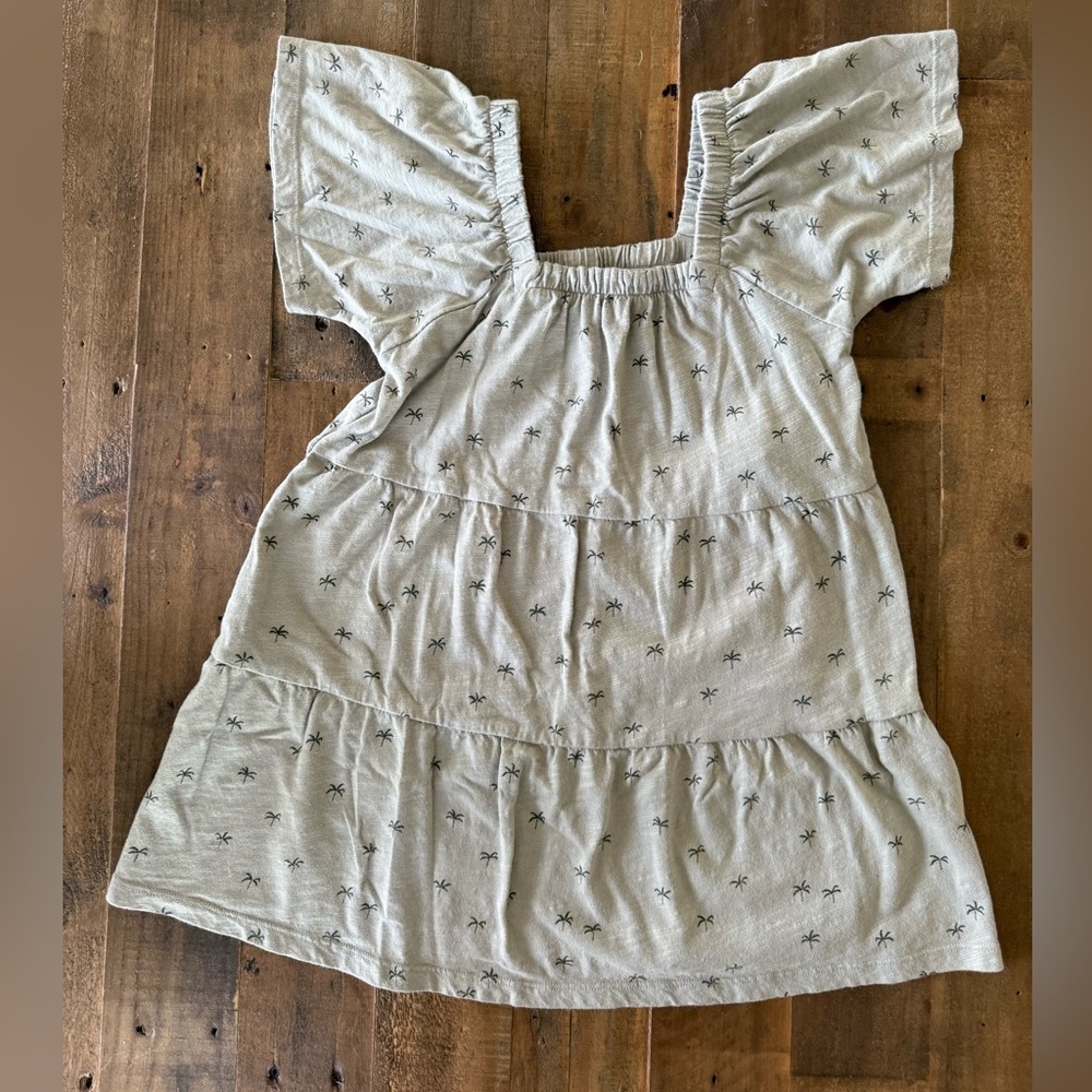 Rylee + Cru Agnes Dress/Palm Trees 4-5y